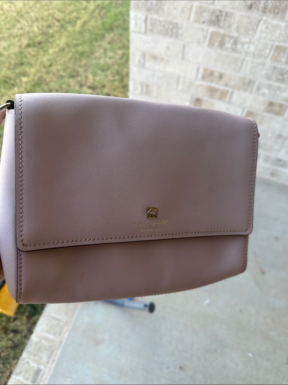kate spade Pebbled Tan Crossbody Flap Bag - Picture 9 of 12